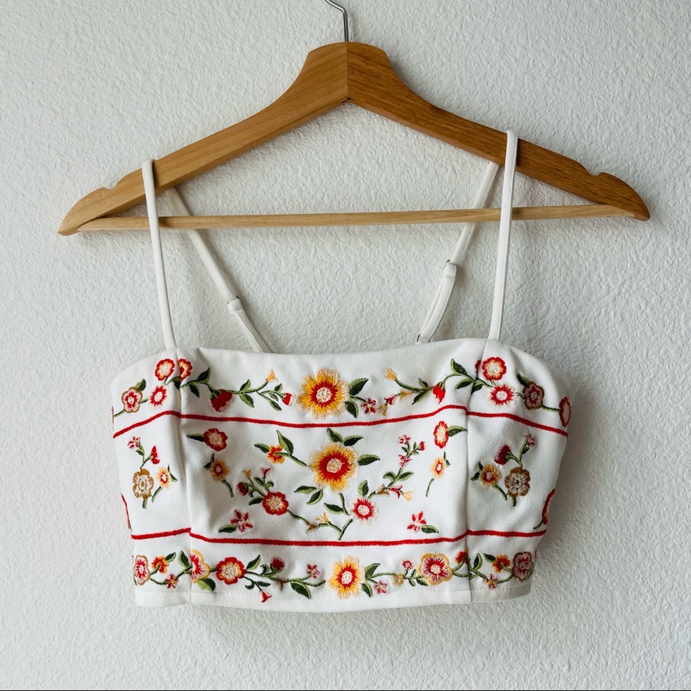Forever 21 Embroidered Crop Top
